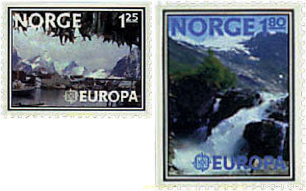 Sellos: 78348 MNH NORUEGA 1977 EUROPA CEPT. PAISAJES