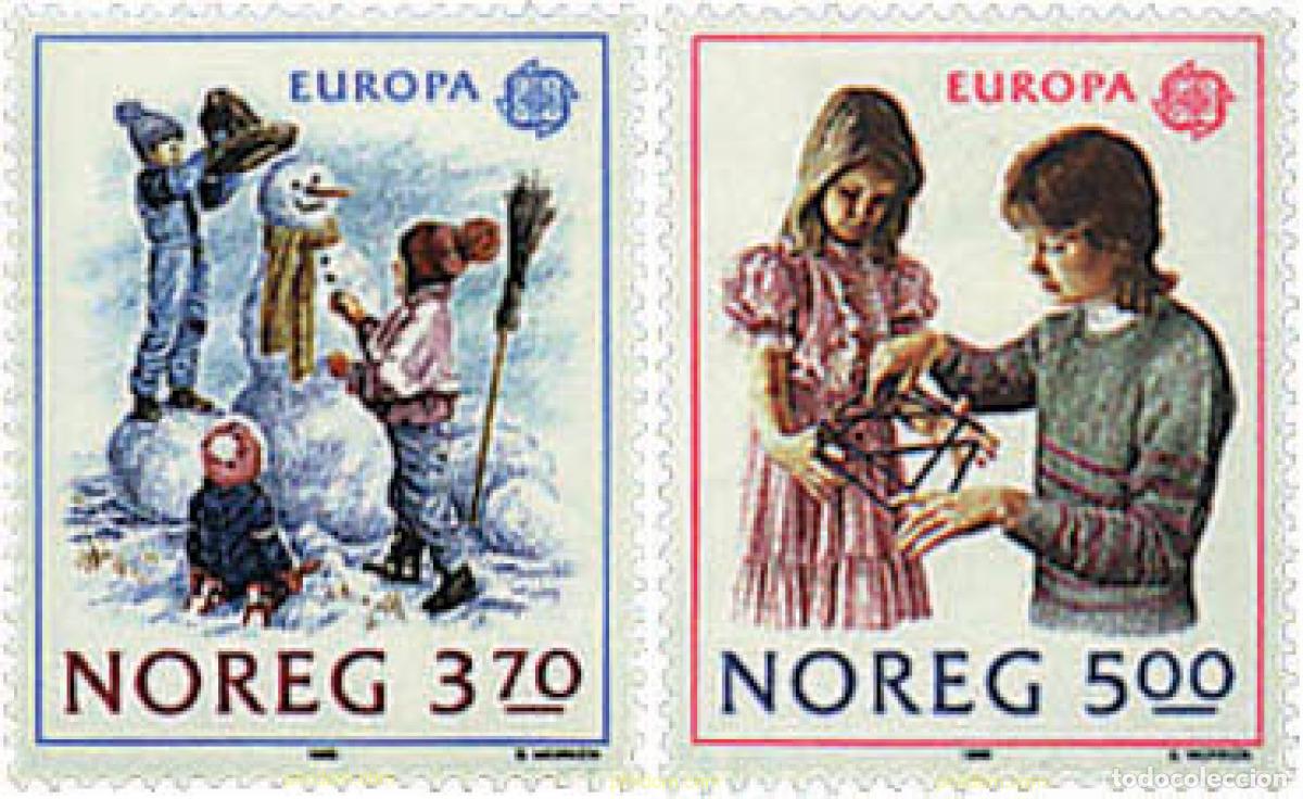 Sellos: 62753 MNH NORUEGA 1989 EUROPA CEPT. JUEGOS INFANTILES