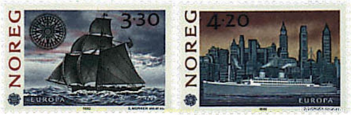Sellos: 62828 MNH NORUEGA 1992 EUROPA CEPT. 500 ANIVERSARIO DEL DESCUBRIMIENTO DE AMERICA