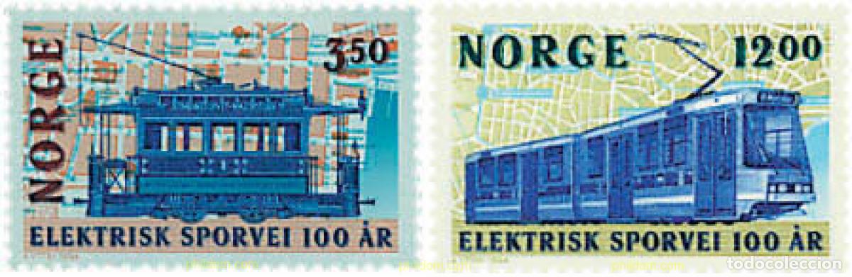 Sellos: 56751 MNH NORUEGA 1994 CENTENARIO DE LA EXPLOTACION DE LOS TRANVIAS ELECTRICOS