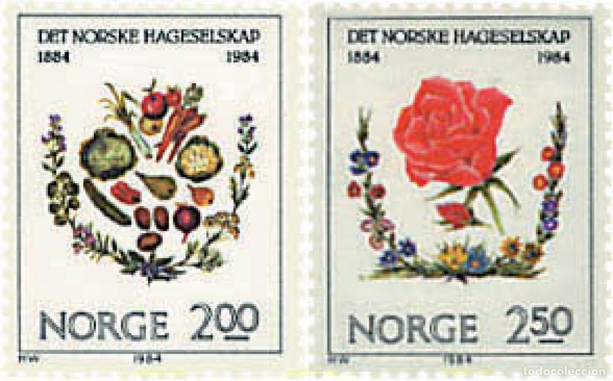 Sellos: 94892 MNH NORUEGA 1984 CENTENARIO DE LA SOCIEDAD NORUEGA DE HORTICULTORES