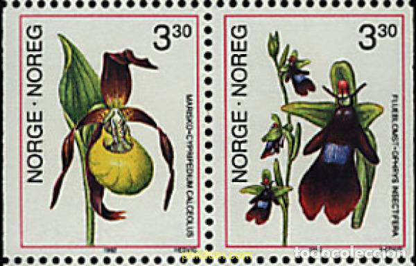 Sellos: 121631 MNH NORUEGA 1992 ORQUIDEAS