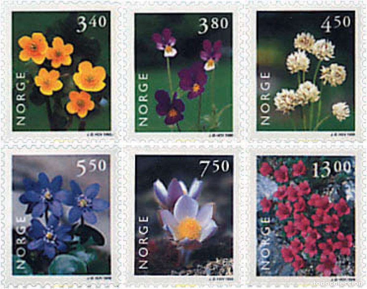 Sellos: 94904 MNH NORUEGA 1998 FLORES