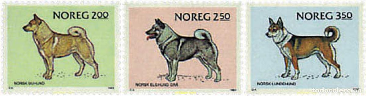 Sellos: 68399 MNH NORUEGA 1983 PERROS DE RAZAS NORUEGAS