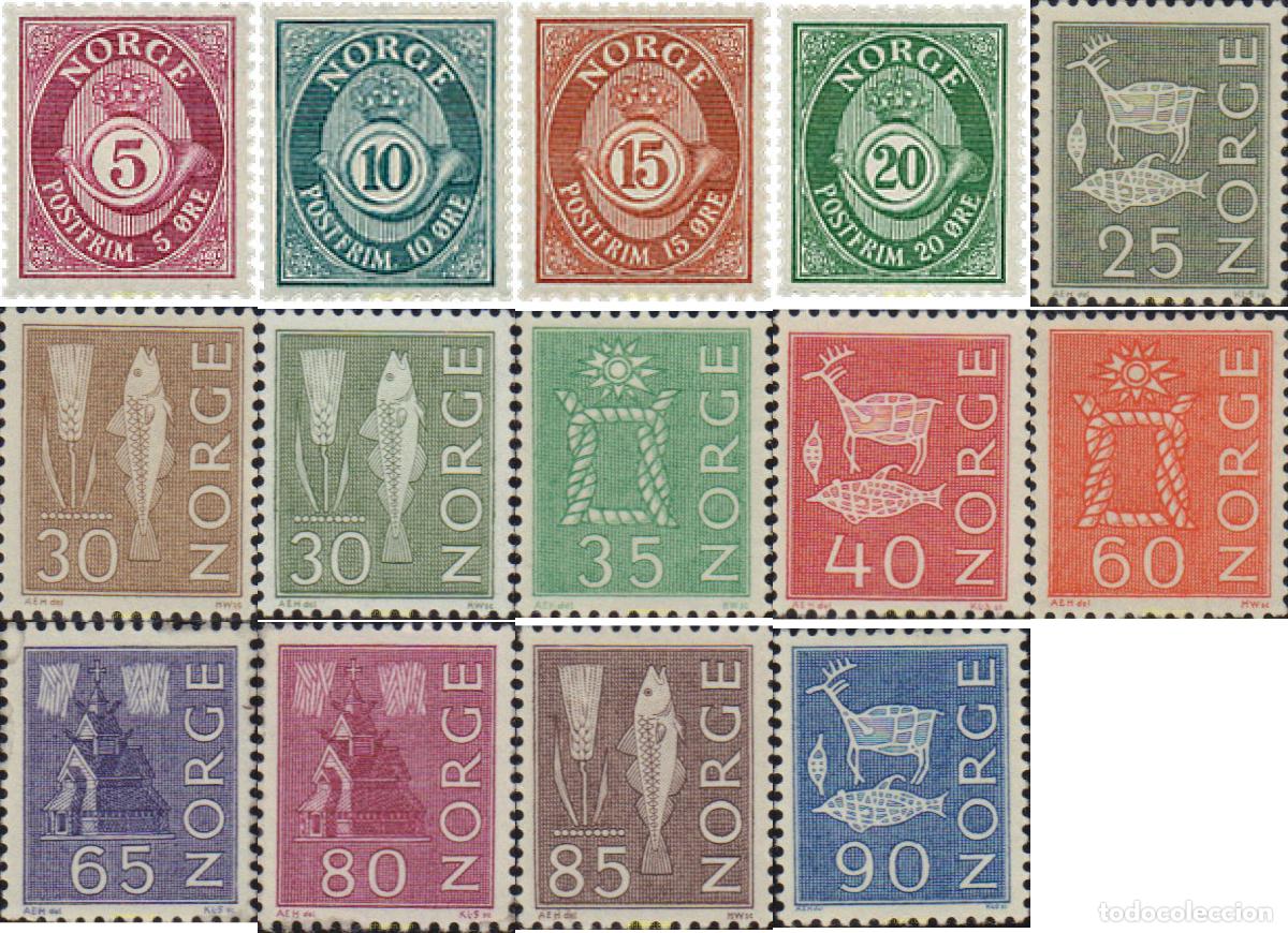 Sellos: 67952 MNH NORUEGA 1962 CIFRA