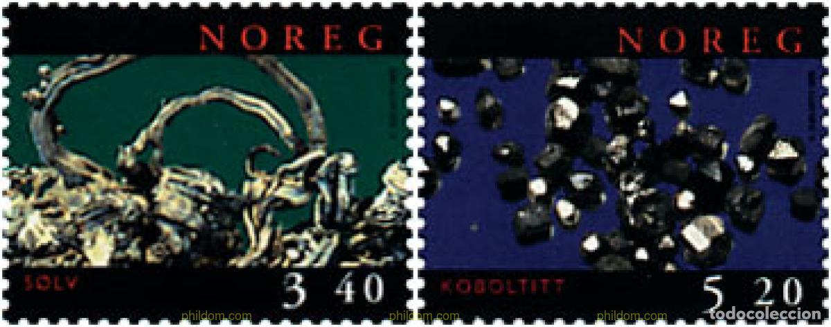 Sellos: 68473 MNH NORUEGA 1998 MINERALES NORUEGOS