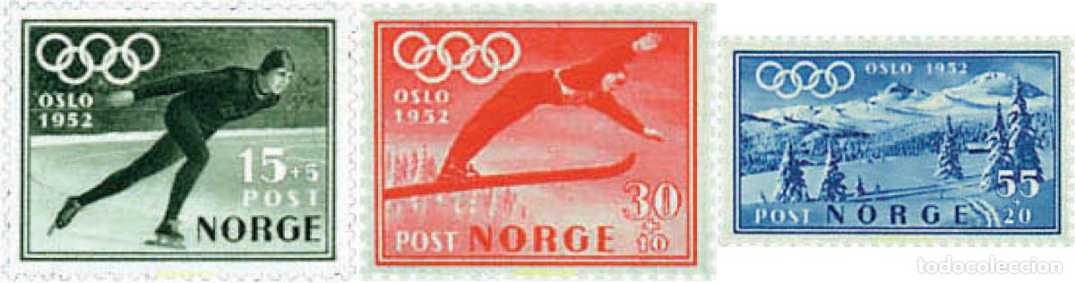 Briefmarken: 71487 MNH NORUEGA 1951 6 JUEGOS OLIMPICOS INVIERNO OSLO 1952