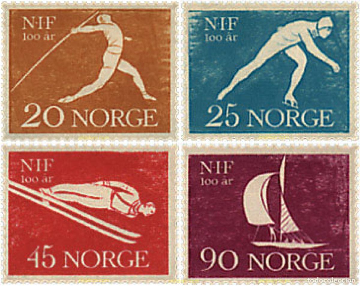Briefmarken: 67950 MNH NORUEGA 1961 CENTENARIO DE LA UNION DEPORTIVA.