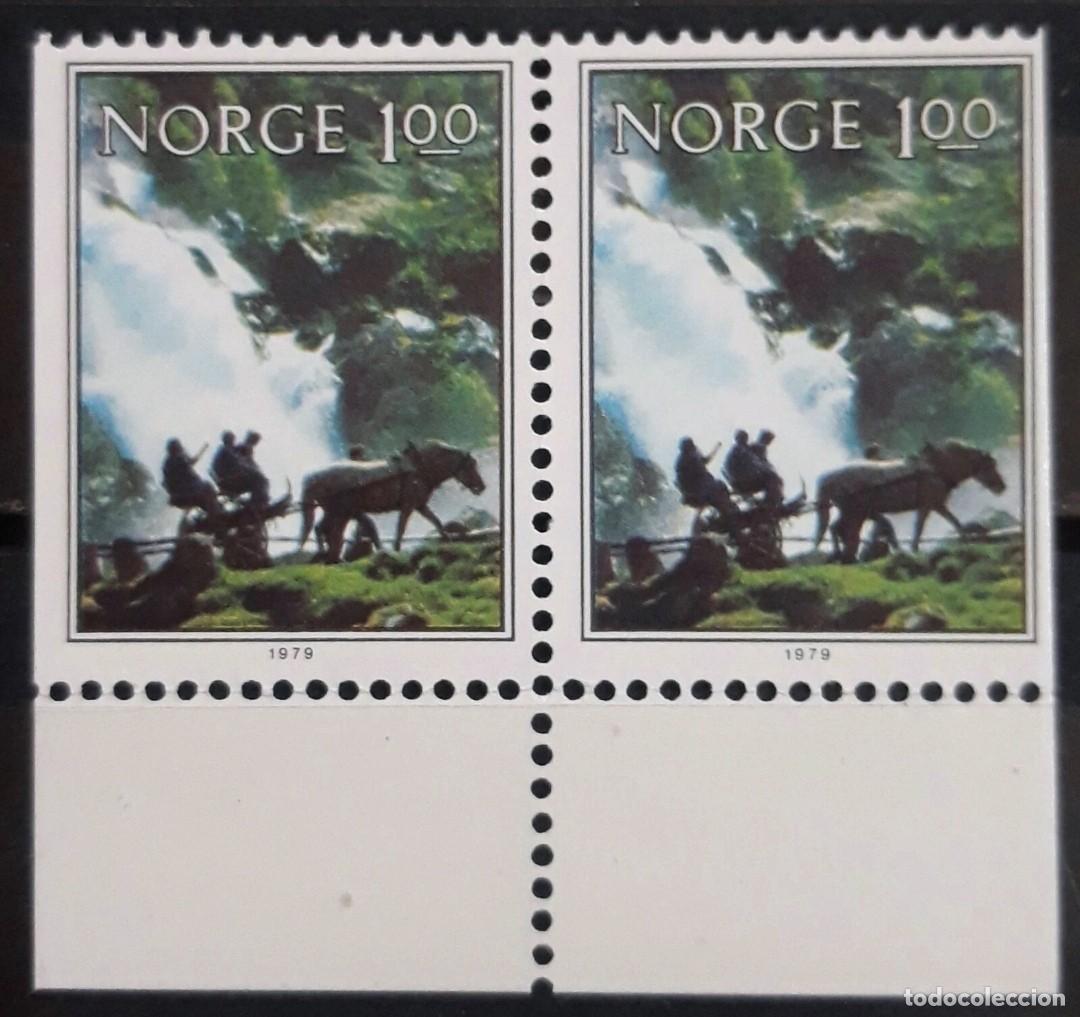 Stamps: NORUEGA 1979 Naturaleza - Caballos. PAREJA - NUEVO - MNH **