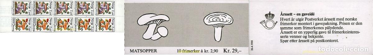 Sellos: 3428 MNH NORUEGA 1988 SETAS