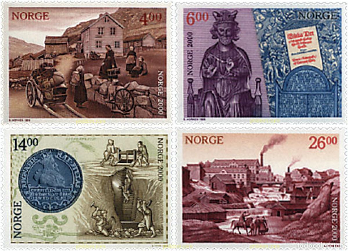 Sellos: 37878 MNH NORUEGA 1999 SERIE DEL MILENARIO