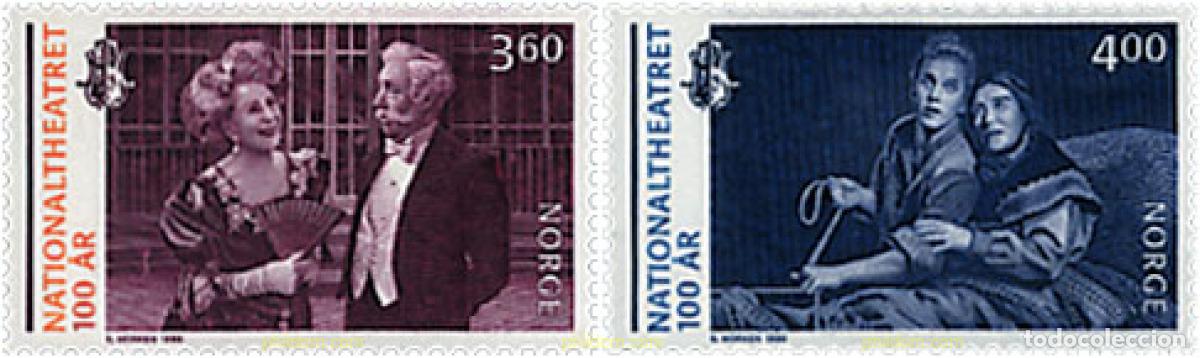 Sellos: 56239 MNH NORUEGA 1999 100 ANIVERSARIO DEL TEATRO NACIONAL