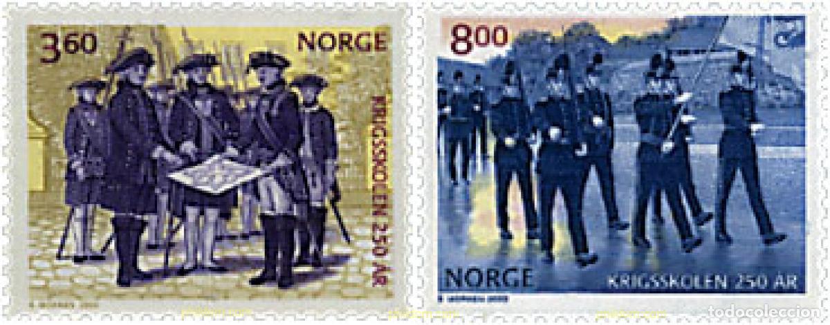 Sellos: 56227 MNH NORUEGA 2000 250 ANIVERSARIO DE LA ACADEMIA MILITAR