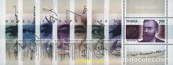Selos: 87179 MNH NORUEGA 2001 CENTENARIO DE LOS PREMIOS NOBEL
