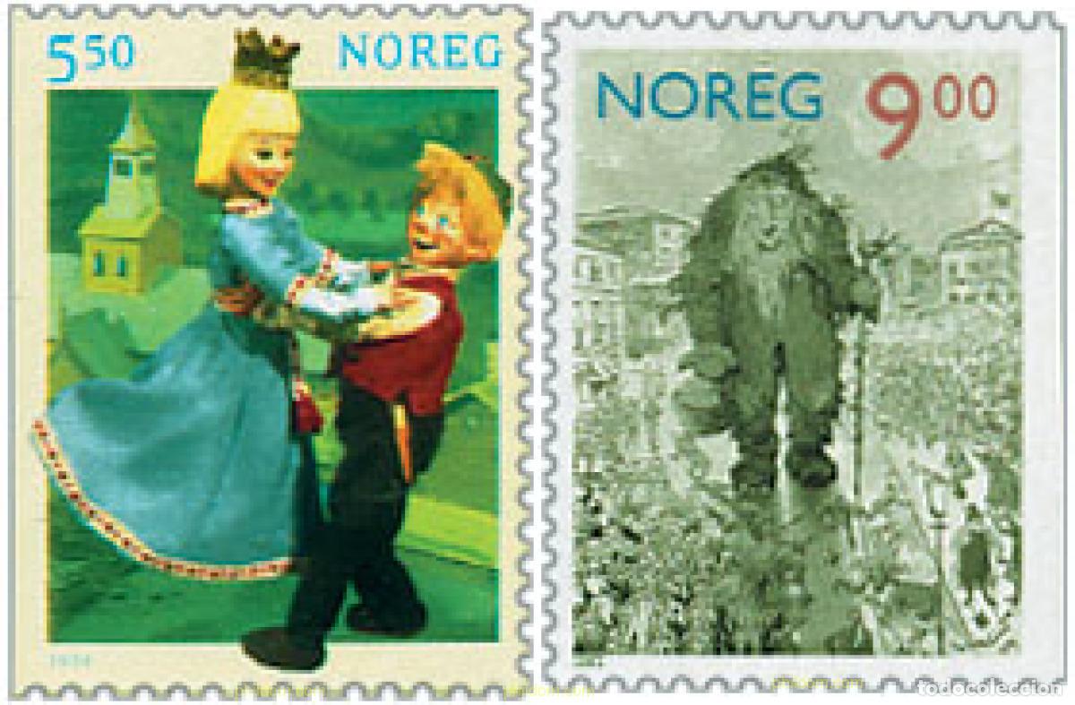 Selos: 98287 MNH NORUEGA 2002 LEYENDAS