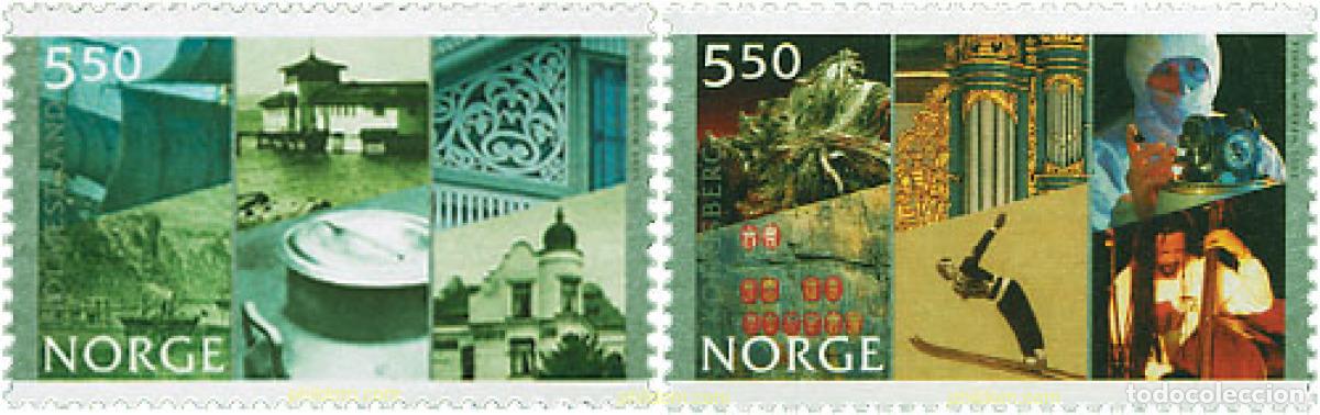 Selos: 99154 MNH NORUEGA 2002 250 ANIVERSARIO DE LAS CIUDADES DE HOLMESTRAND Y KONGSBERG