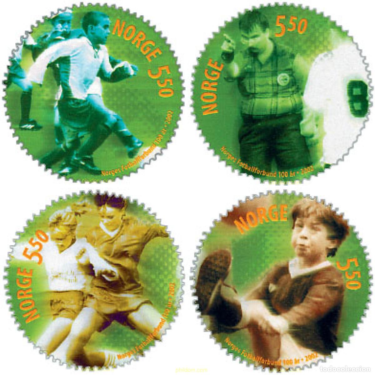 Sellos: 99150 MNH NORUEGA 2002 CENTENARIO DE LA ASOCIACION NORUEGA DE FUTBOL