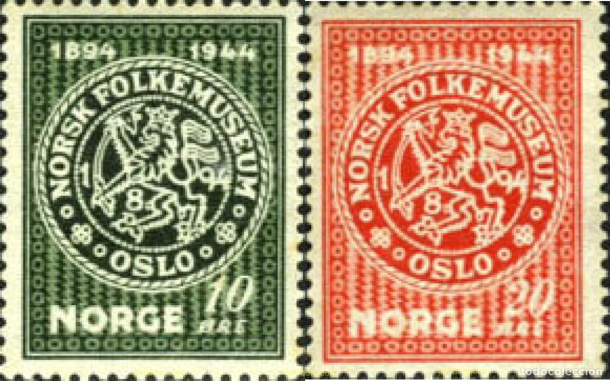 Sellos: 101904 MNH NORUEGA 1945 50 A&Ntilde;OS DEL MUSEO NACIONAL