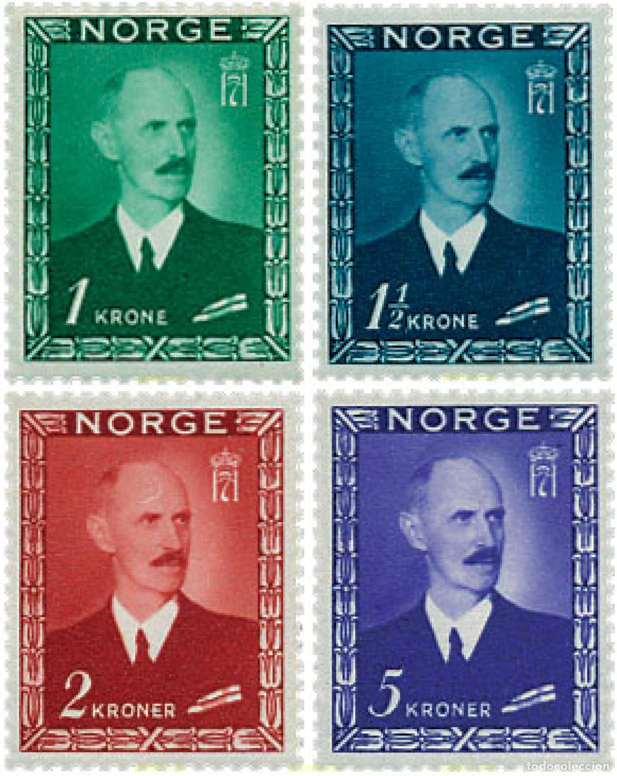 Francobolli: 101910 MNH NORUEGA 1946 PERSONAJES