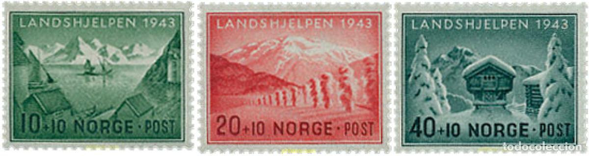 Francobolli: 672744 HINGED NORUEGA 1943 PAISAJES