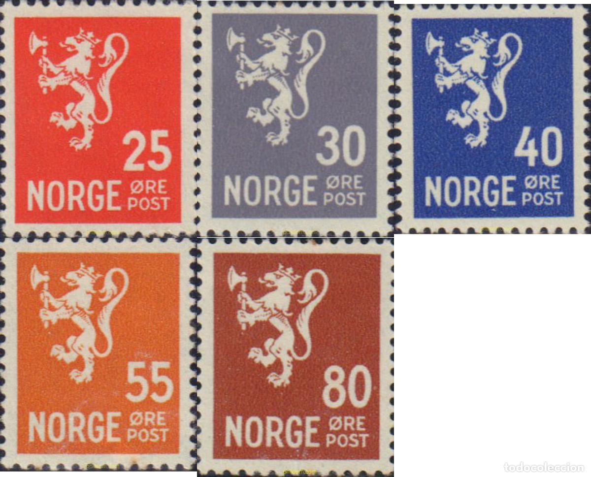 Francobolli: 101911 MNH NORUEGA 1947 LEON HERALDICO