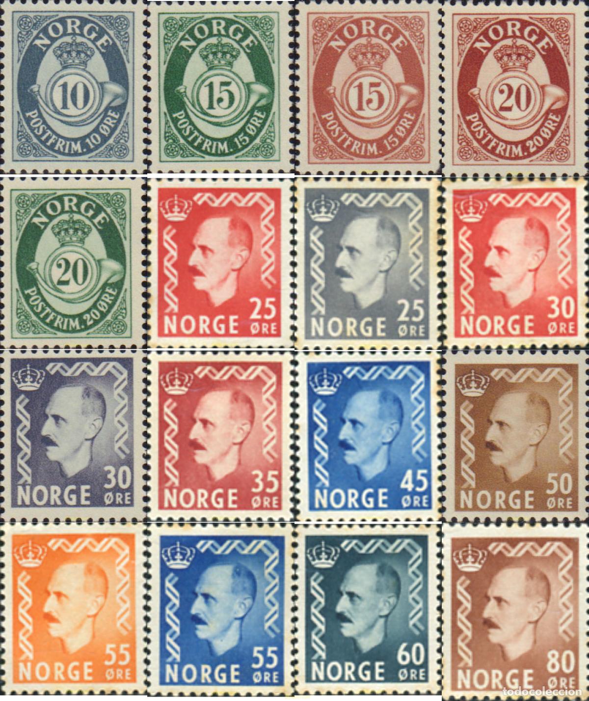 Sellos: 101924 MNH NORUEGA 1950 MOTIVOS VARIOS