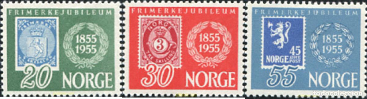 Sellos: 612806 HINGED NORUEGA 1955 CENTENARIO DEL SELLO