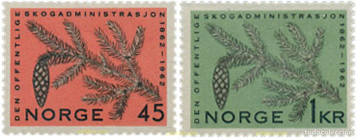 Sellos: 102017 MNH NORUEGA 1962 NATURALEZA