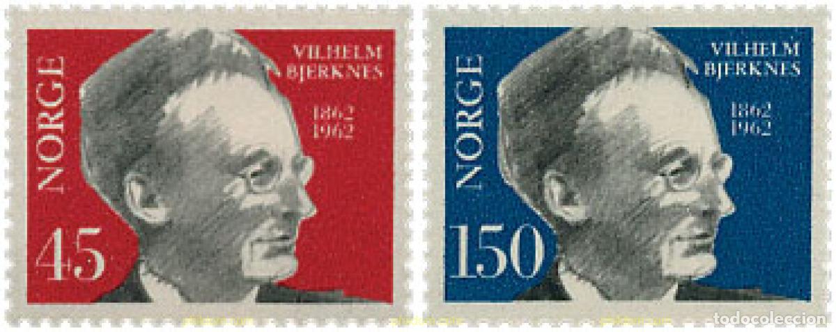 Briefmarken: 672781 HINGED NORUEGA 1962 CENTENARIO DEL NACIMIENTO DE VIHELM BJERKNES