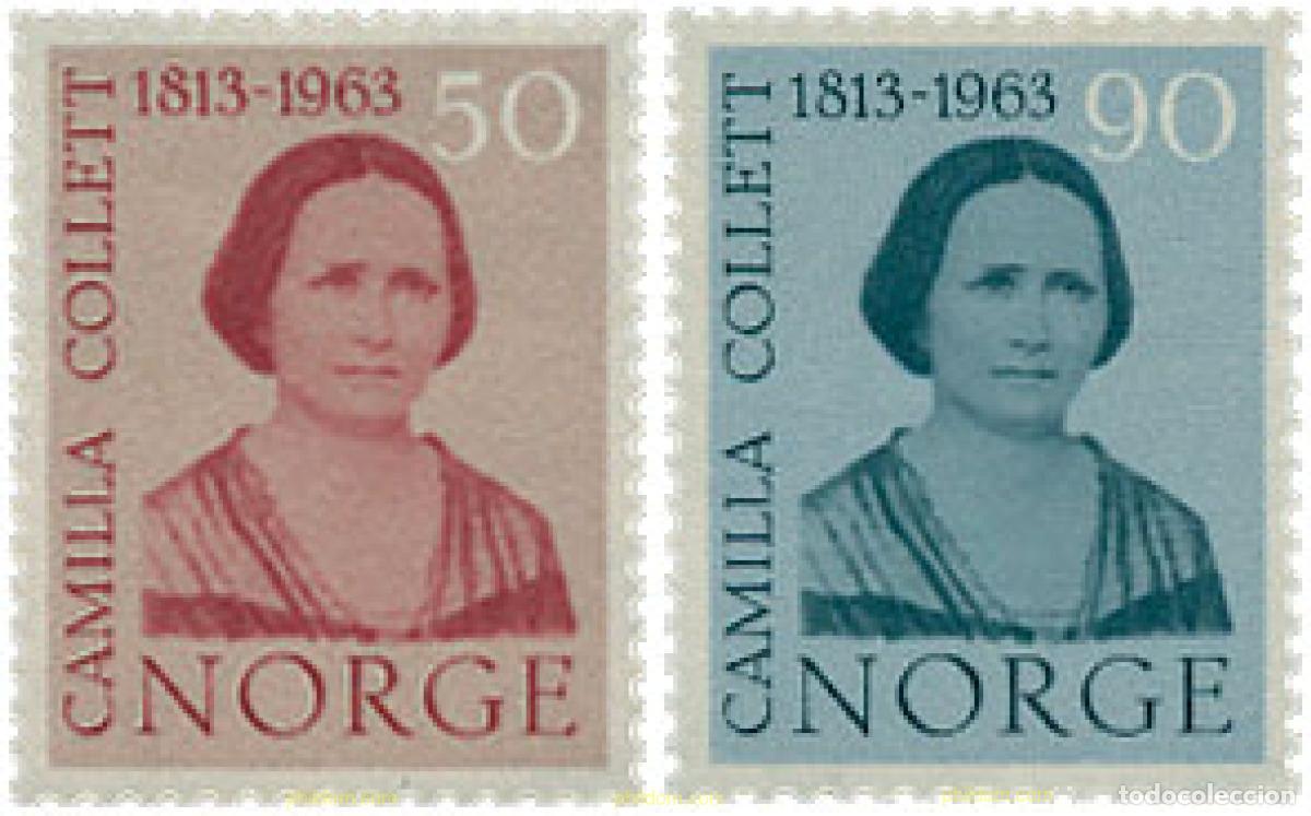 Briefmarken: 102020 MNH NORUEGA 1963 6 CENTENARIO DE EL NACIMIENTO DE CAMILLA COLLETT