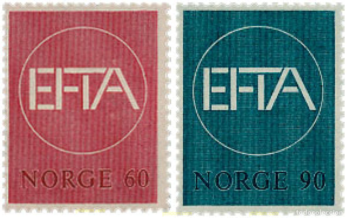 Sellos: 102058 MNH NORUEGA 1967 ASOCIACION EUROPEA DE LIBRE CAMBIO