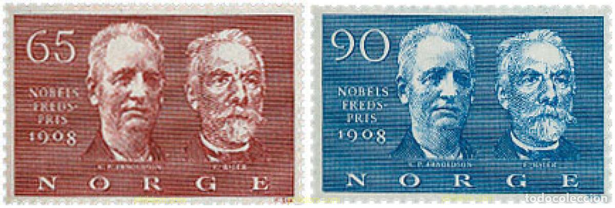 Sellos: 102070 MNH NORUEGA 1968 PREMIOS NOBEL