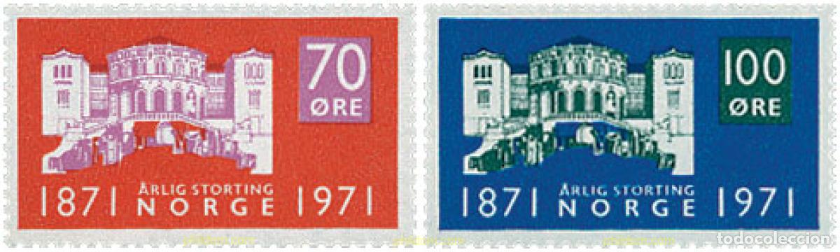 Sellos: 102098 MNH NORUEGA 1971 CENTENARIO DEL PARLAMENTO