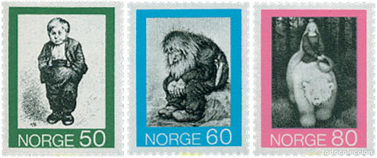 Timbres: 102117 MNH NORUEGA 1972 DISE&Ntilde;OS DE TH. KITTELSEN (1857-1914)