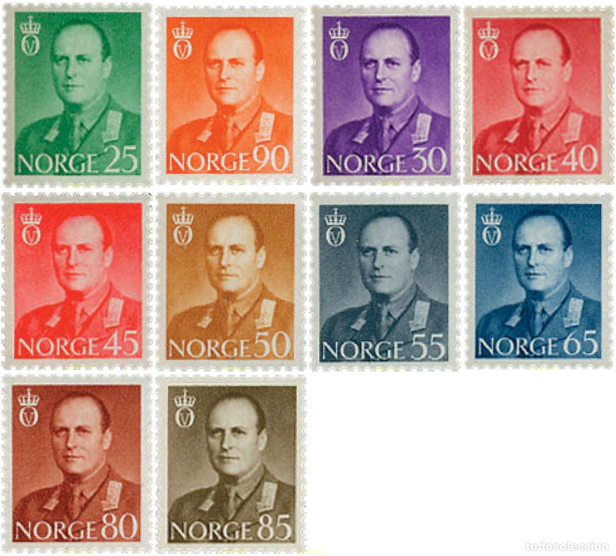 Timbres: 672764 HINGED NORUEGA 1958 MOTIVOS VARIOS