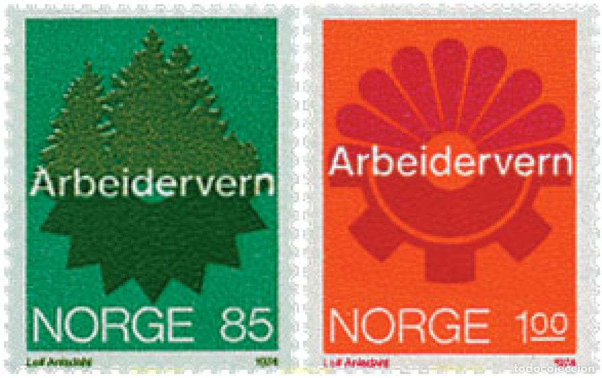 Timbres: 102132 MNH NORUEGA 1974 SEGURIDAD EN EL TRABAJO