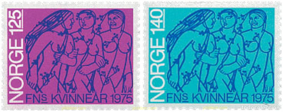 Timbres: 102137 MNH NORUEGA 1975 A&Ntilde;O INTERNACIONAL DE LA MUJER