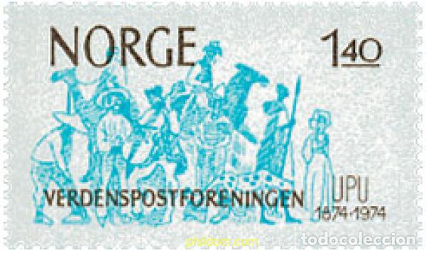 Timbres: 367064 MNH NORUEGA 1974 CENTENARIO DE LA UNION POSTAL UNIVERSAL