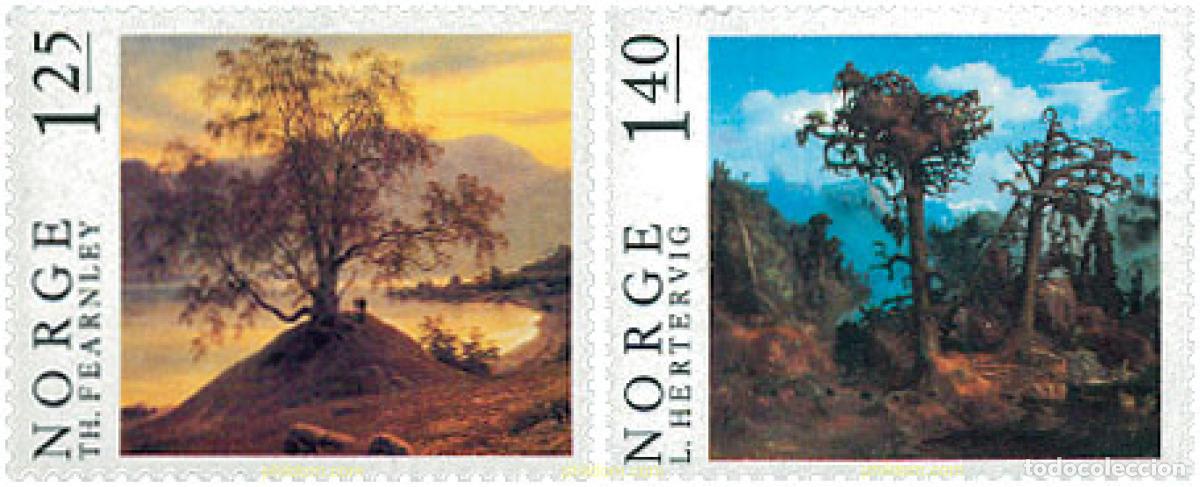 Sellos: 102157 MNH NORUEGA 1976 PINTURAS CLASICAS NORUEGAS