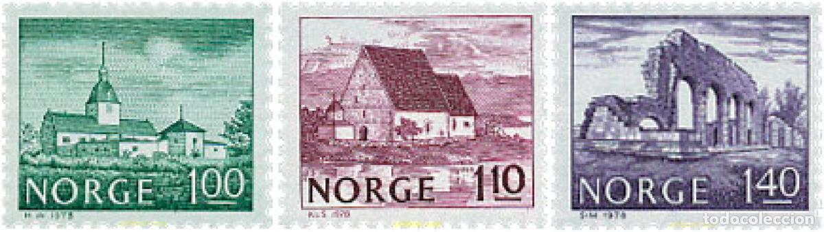 Sellos: 102168 MNH NORUEGA 1978 MONUMENTOS
