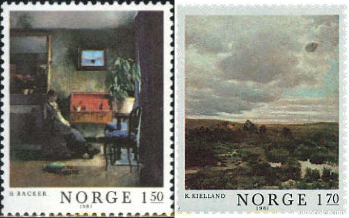 Sellos: 102181 MNH NORUEGA 1981 PINTURAS CLASICAS NORUEGAS