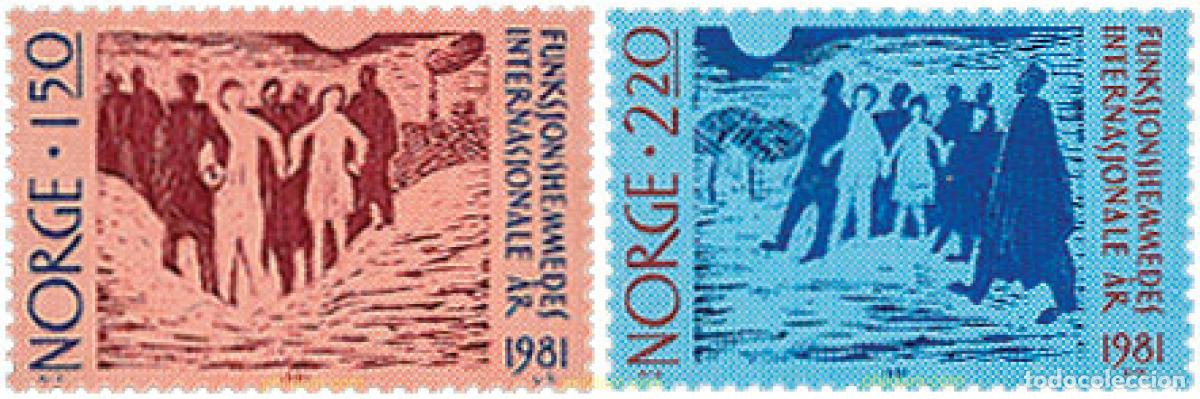 Sellos: 102178 MNH NORUEGA 1981 A&Ntilde;O INTERNACIONAL DE LOS MINUSVALIDOS