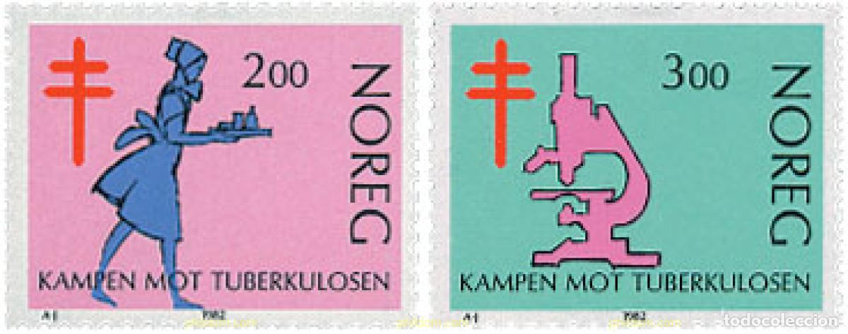 Sellos: 102186 MNH NORUEGA 1982 LUCHA CONTRA LA TUBERCULOSIS