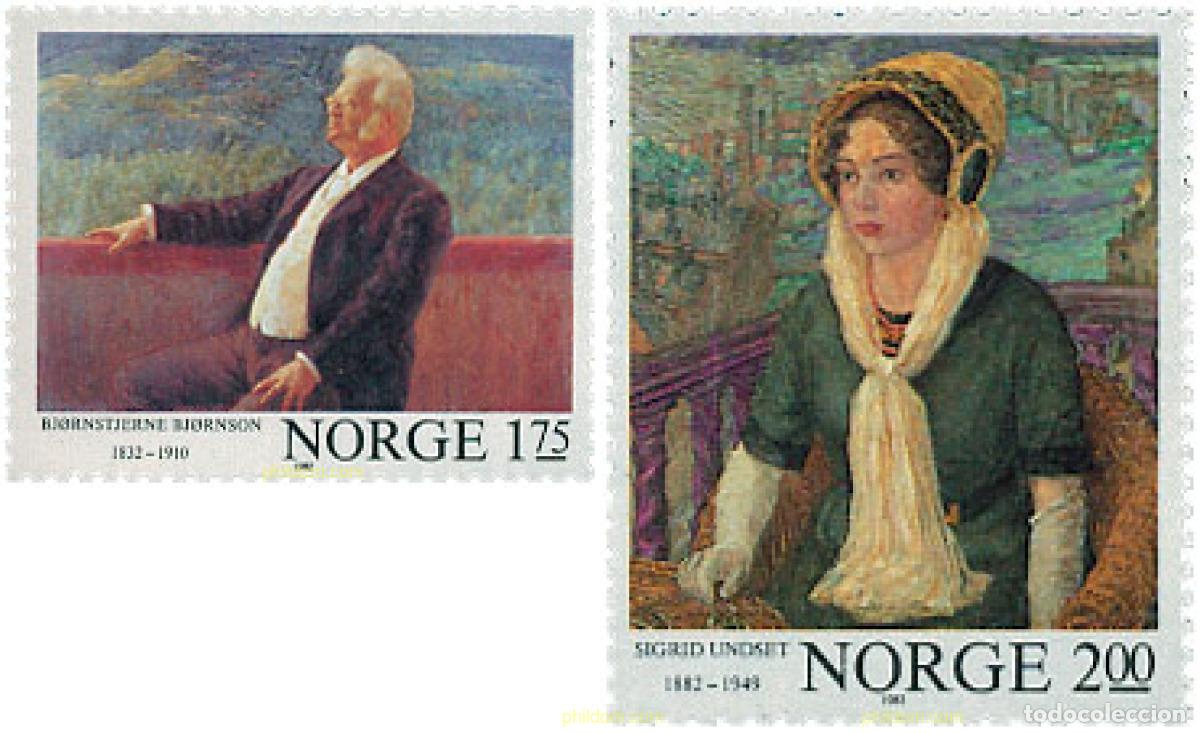 Sellos: 102192 MNH NORUEGA 1982 ANIVERSARIO DE ESCRITORES