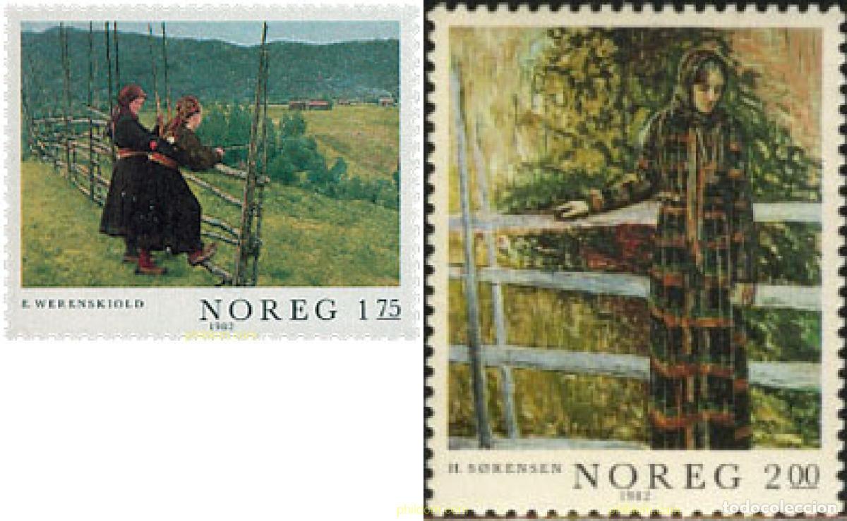 Sellos: 102188 MNH NORUEGA 1982 PINTURAS CLASICAS NORUEGAS