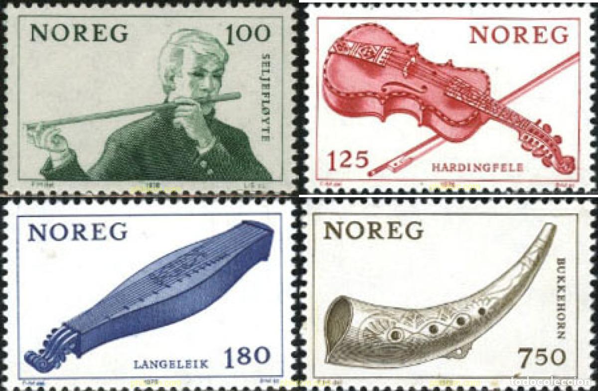 Sellos: 102170 MNH NORUEGA 1978 INSTRUMENTOS MUSICALES