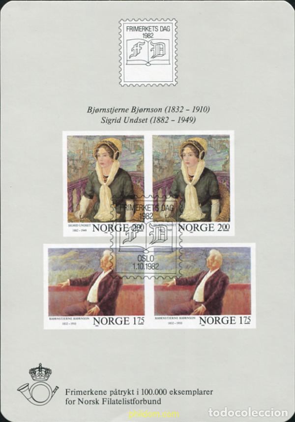 Sellos: 634820 USED NORUEGA 1982 ANIVERSARIO DE ESCRITORES