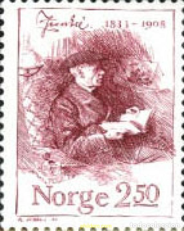 Sellos: 102208 MNH NORUEGA 1983 150 ANIVERSARIO DEL NACIMIENTO DE JONAS LIE (1833-1908)
