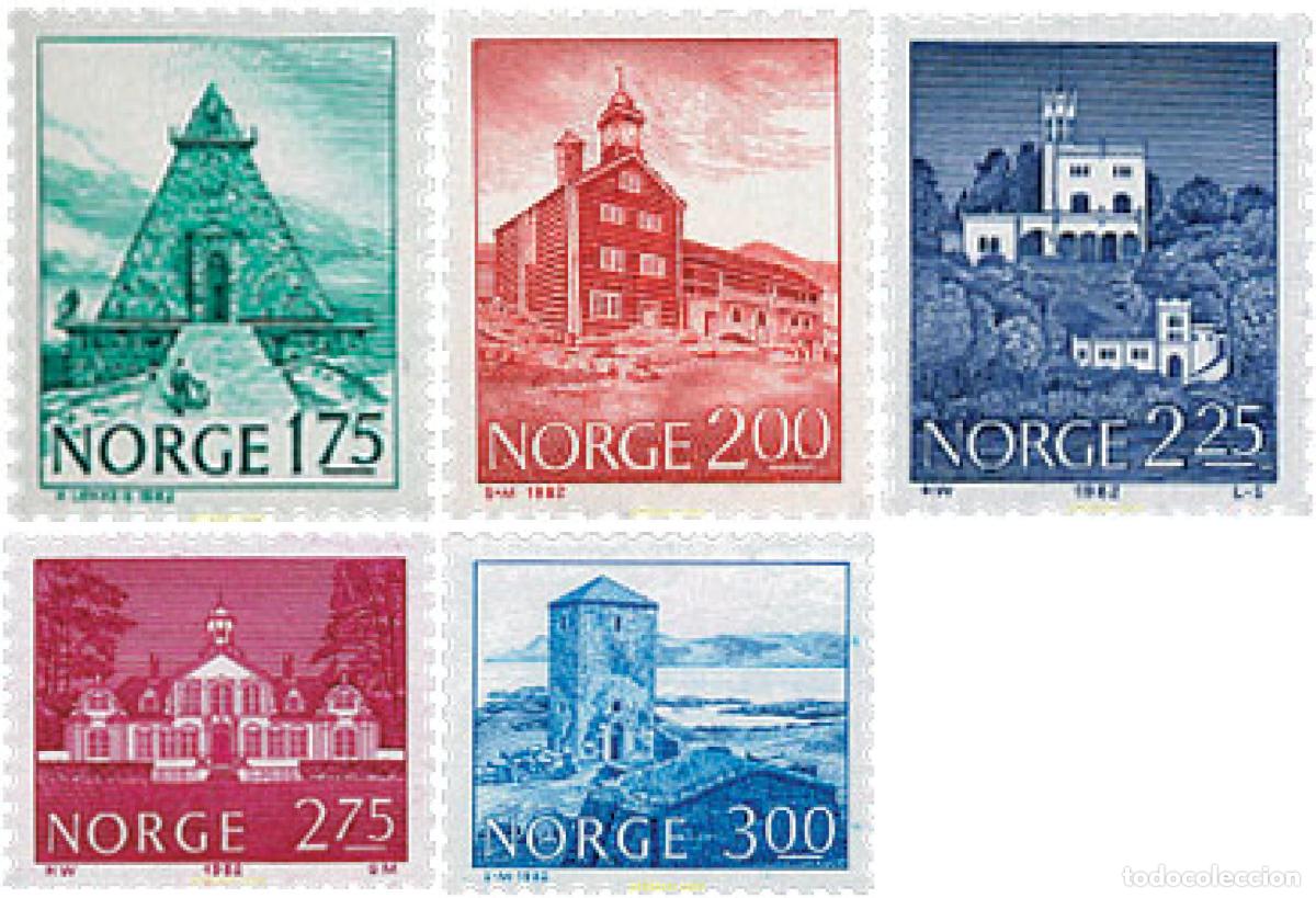 Sellos: 102183 MNH NORUEGA 1982 MONUMENTOS