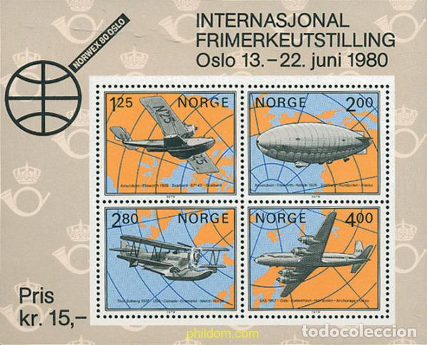 Sellos: 102172 MNH NORUEGA 1979 NORWEX 80. EXPSICION FILATELICA INTERNACIONAL